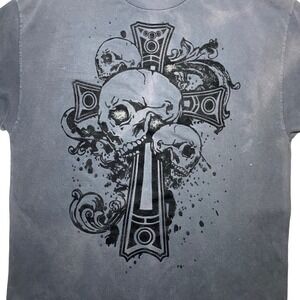 Anchor Blue - Like Affliction cross skull shirt